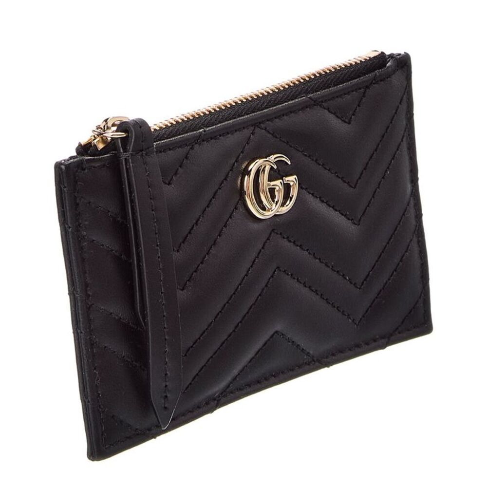 Gucci Gg Marmont Leather Card Case, Black - Picture 3 of 3